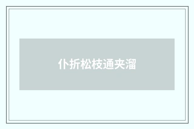 仆折松枝通夹溜