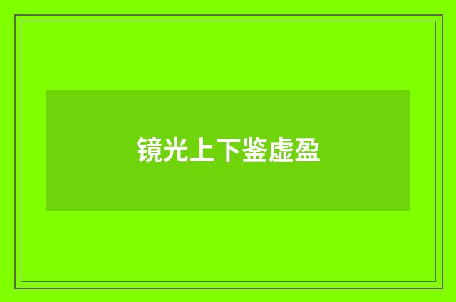 镜光上下鉴虚盈