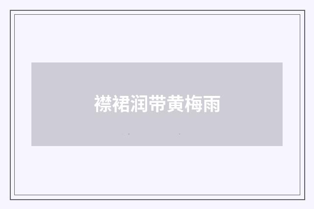 襟裙润带黄梅雨