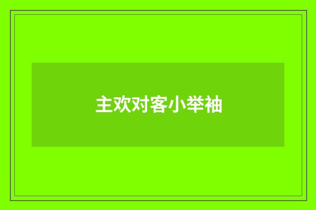 主欢对客小举袖