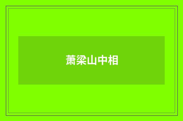 萧梁山中相