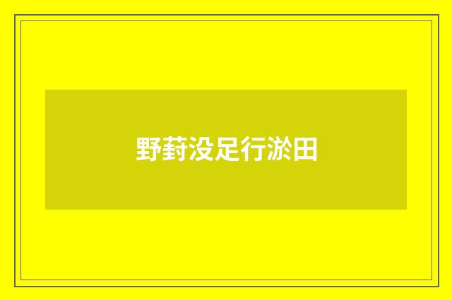 野葑没足行淤田