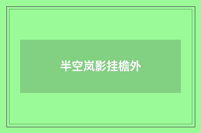 半空岚影挂檐外