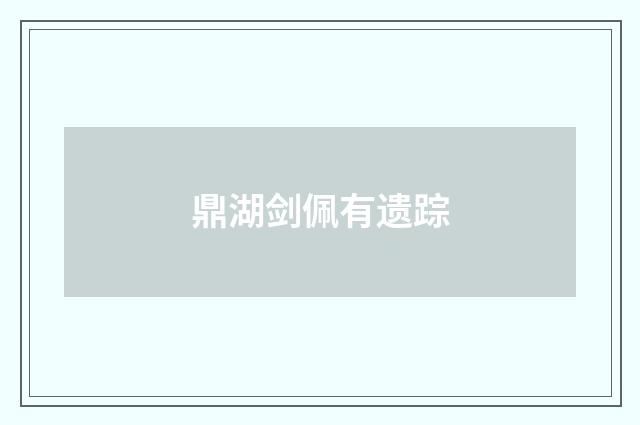 鼎湖剑佩有遗踪