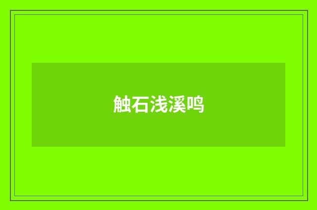 触石浅溪鸣
