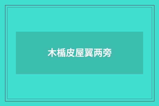 木楯皮屋翼两旁