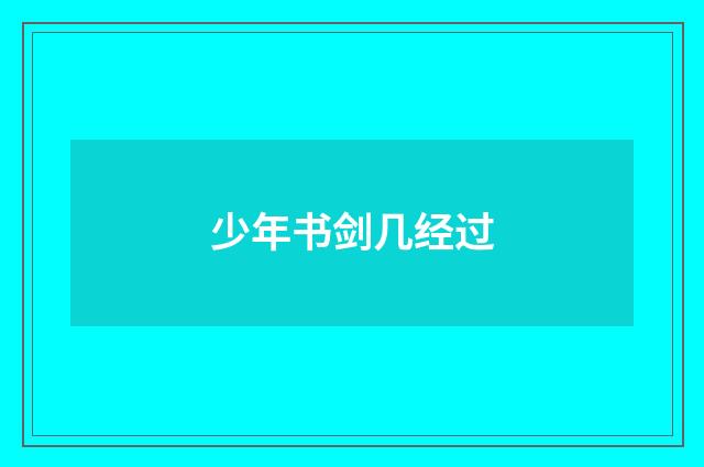 少年书剑几经过