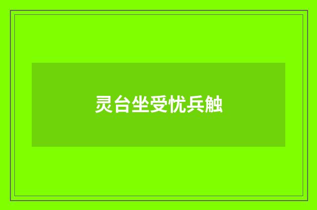 灵台坐受忧兵触