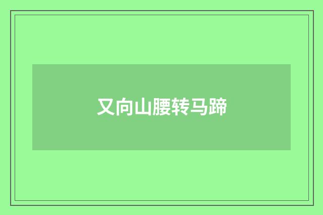 又向山腰转马蹄