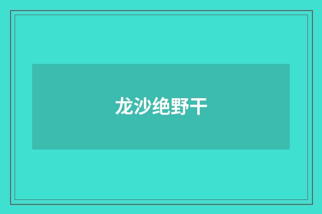 龙沙绝野干