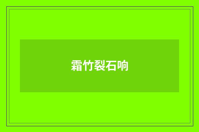 霜竹裂石响