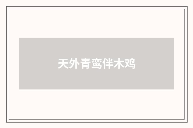 天外青鸾伴木鸡