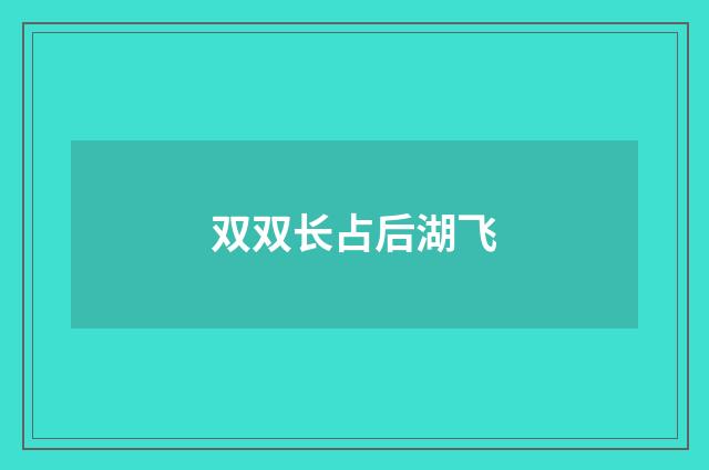 双双长占后湖飞