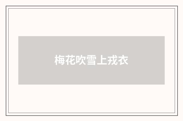 梅花吹雪上戎衣