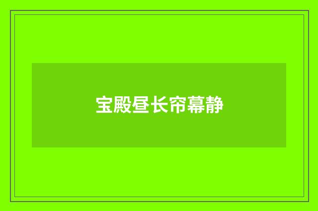宝殿昼长帘幕静