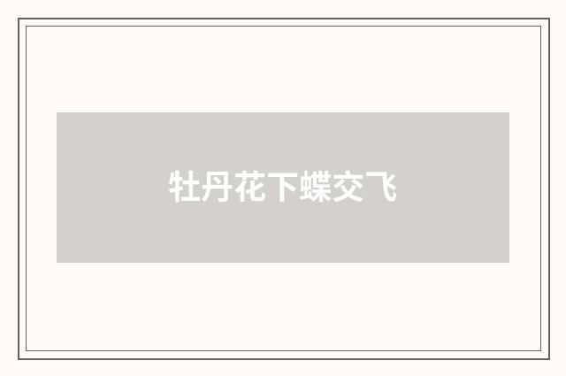 牡丹花下蝶交飞