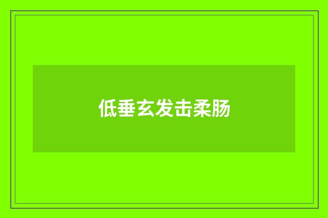 低垂玄发击柔肠