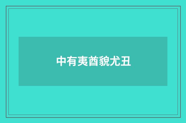 中有夷酋貌尤丑