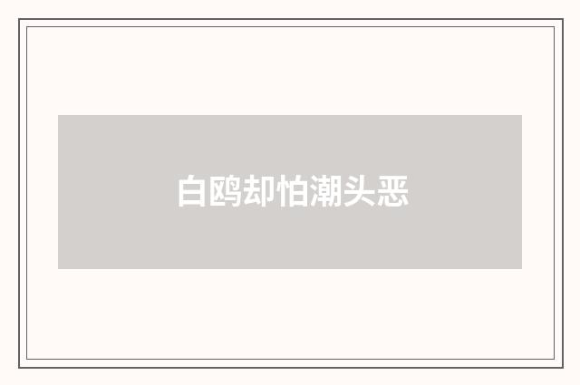 白鸥却怕潮头恶