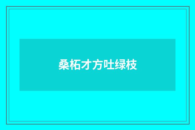 桑柘才方吐绿枝