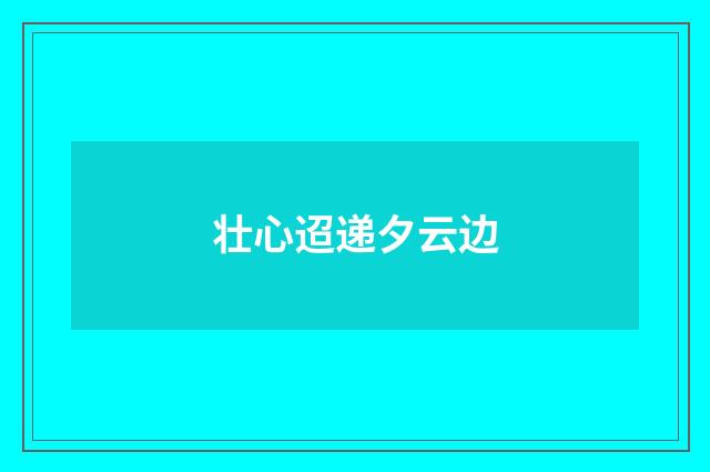 壮心迢递夕云边