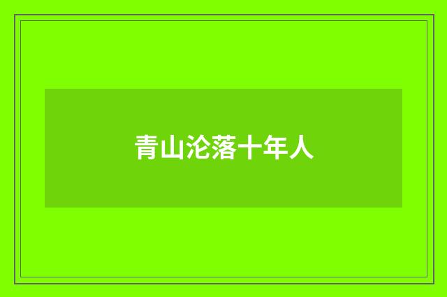 青山沦落十年人