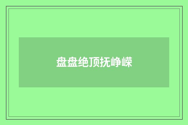 盘盘绝顶抚峥嵘