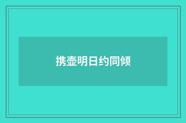 携壶明日约同倾