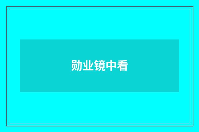 勋业镜中看