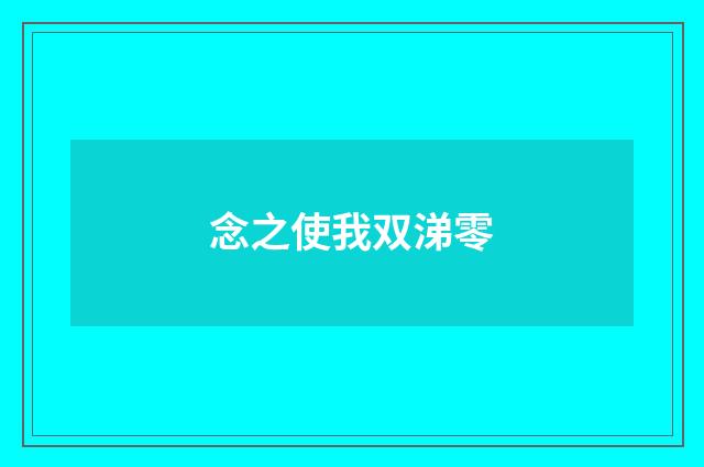 念之使我双涕零