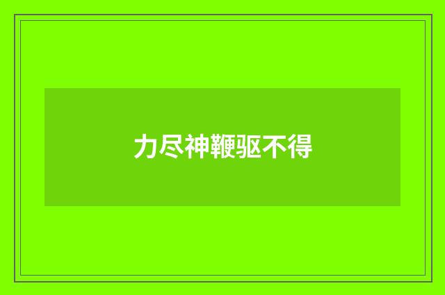 力尽神鞭驱不得