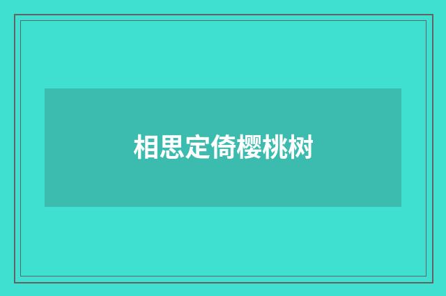 相思定倚樱桃树