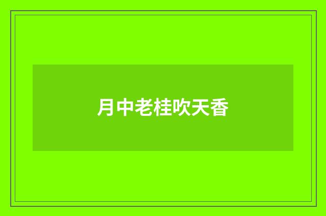 月中老桂吹天香
