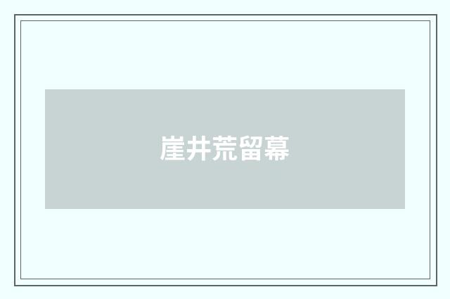 崖井荒留幕