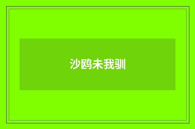 沙鸥未我驯
