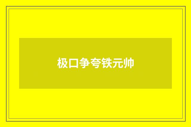 极口争夸铁元帅