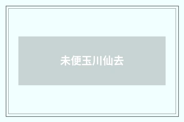 未便玉川仙去