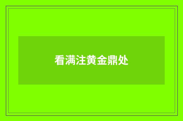 看满注黄金鼎处