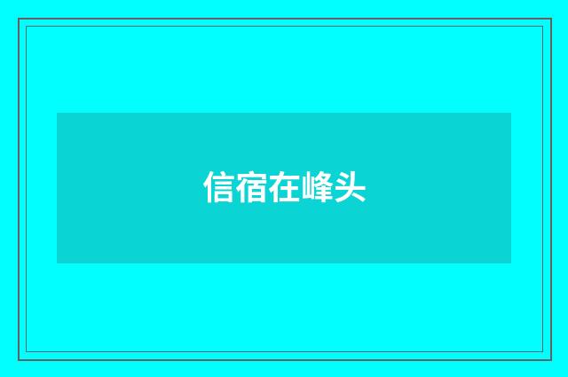信宿在峰头