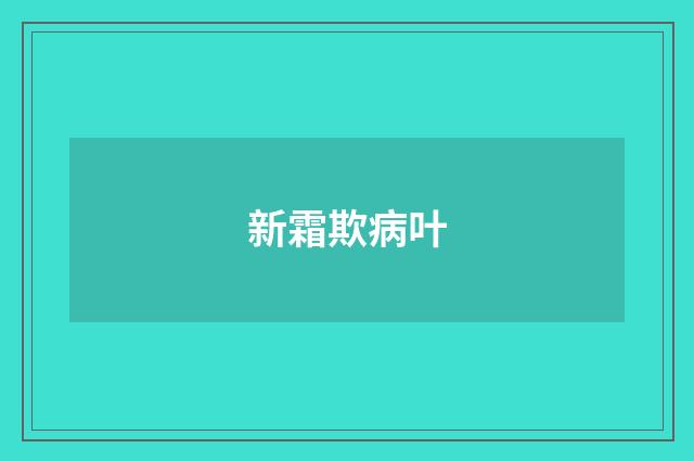 新霜欺病叶