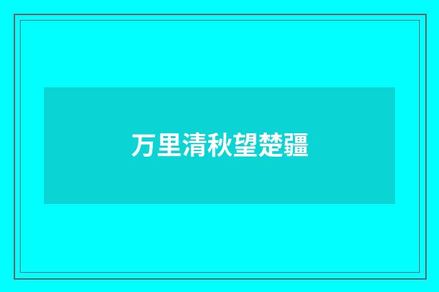 万里清秋望楚疆