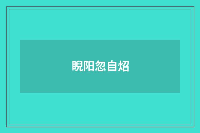 睨阳忽自炤