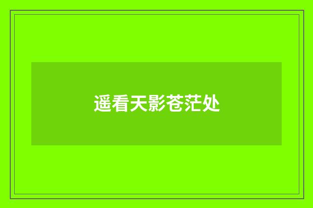 遥看天影苍茫处