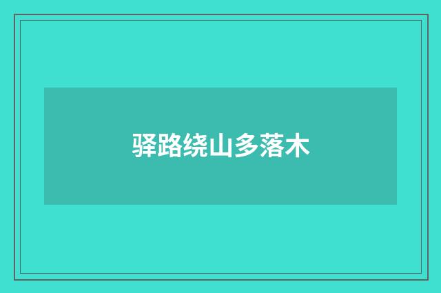 驿路绕山多落木