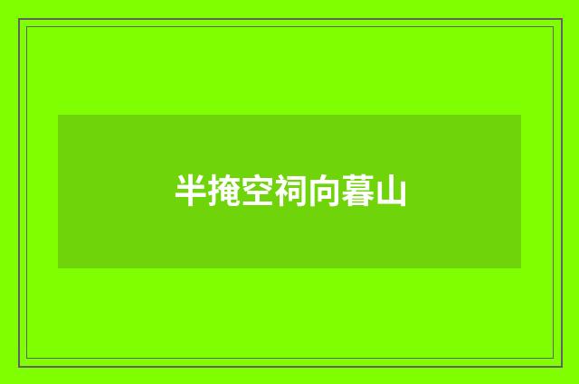 半掩空祠向暮山