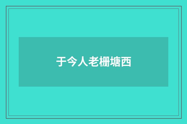 于今人老栅塘西