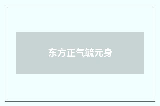 东方正气毓元身