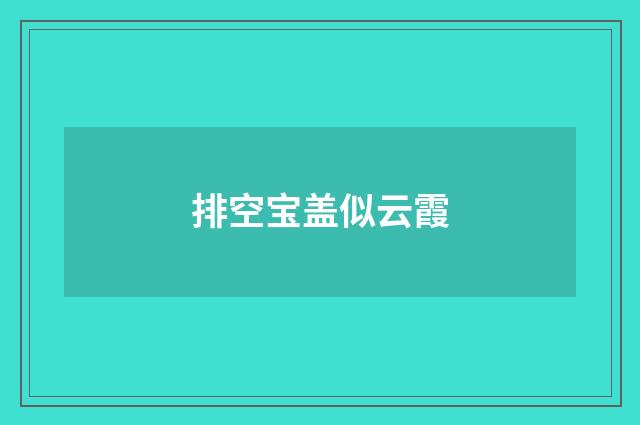 排空宝盖似云霞