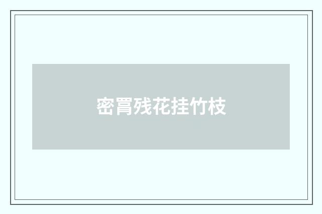 密罥残花挂竹枝