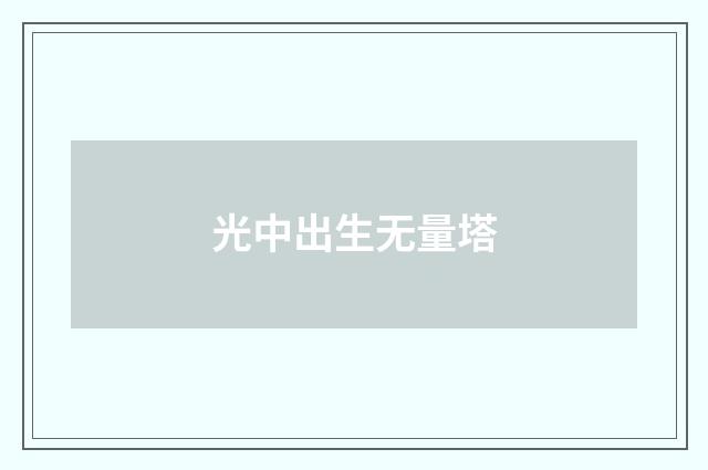 光中出生无量塔